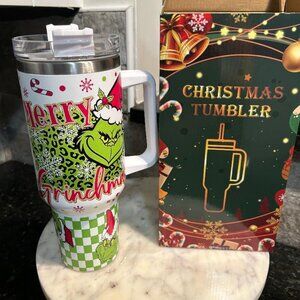 Merry Grinchmas Christmas 40 oz New Tumbler in Box   OfClo
